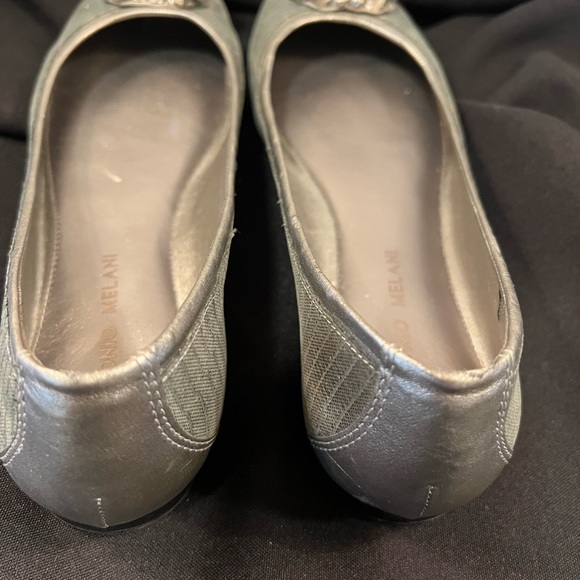 Antonio Melani pewter ladies flat bling 8.5 shoes - Picture 5 of 9